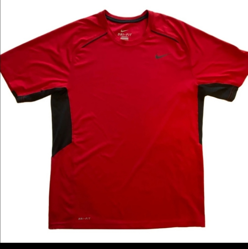 Nike Dri-Fit Logo Workout Running Colorblock Shirt